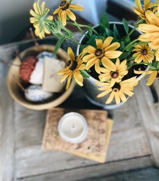 How to Style a Large Reclaimed Wood Tray