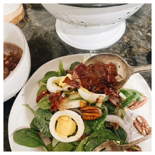 Wilted Spinach Bacon Salad