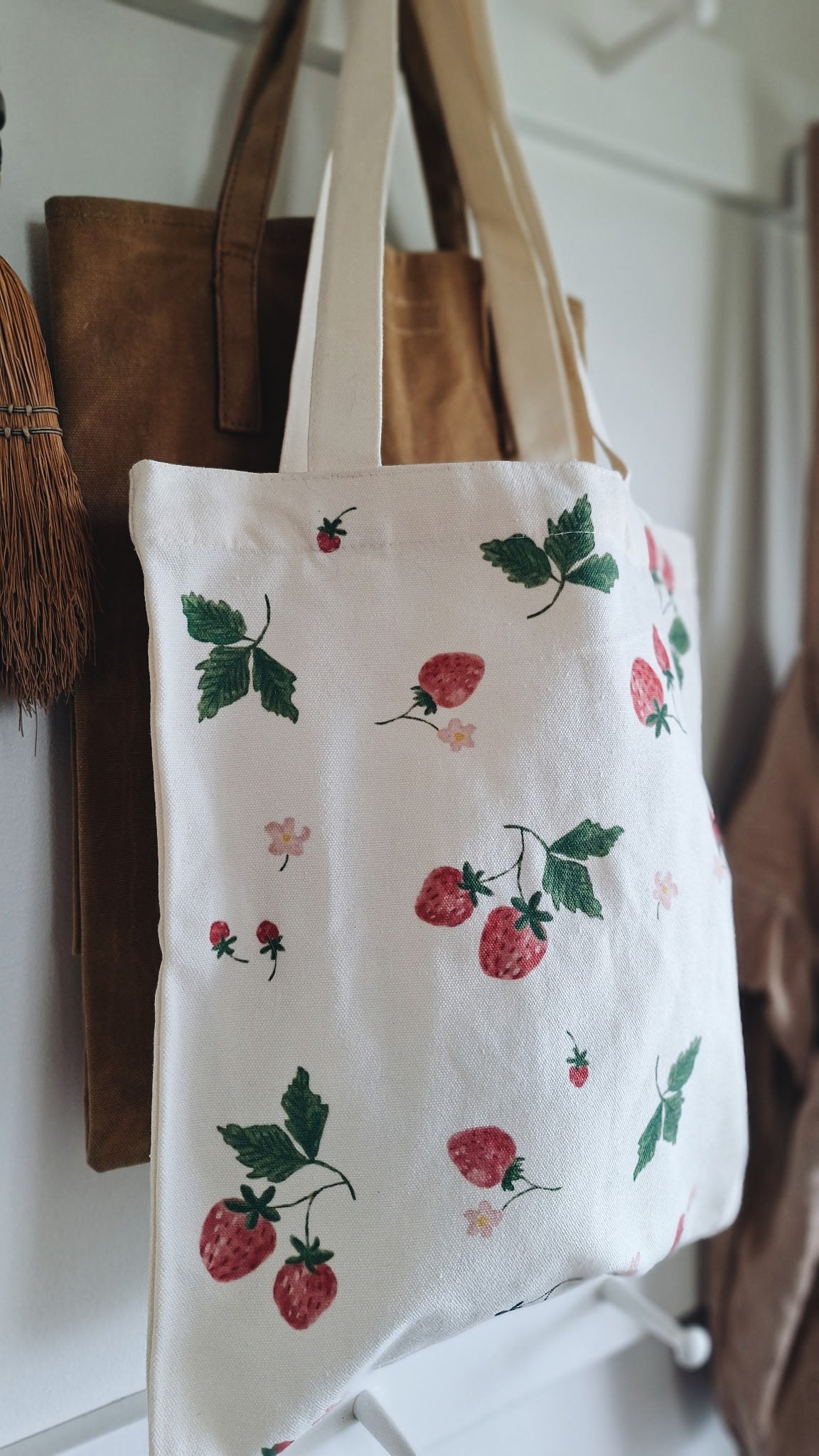 Strawberry Canvas Tote