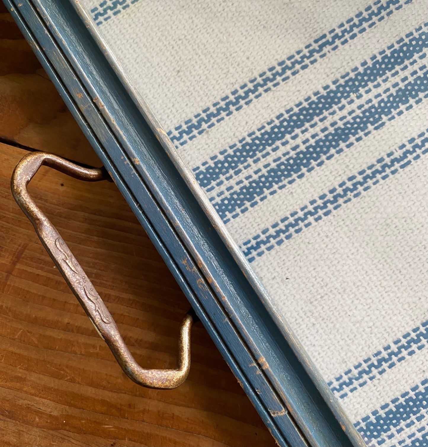 Blue Vintage Serving Tray
