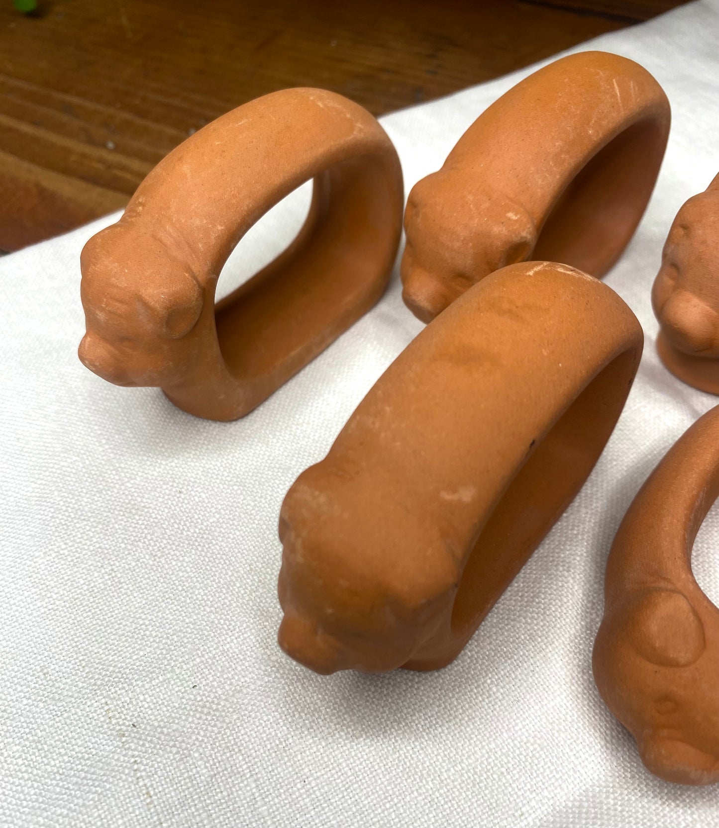 Terra Cotta Piggie Napkin Rings
