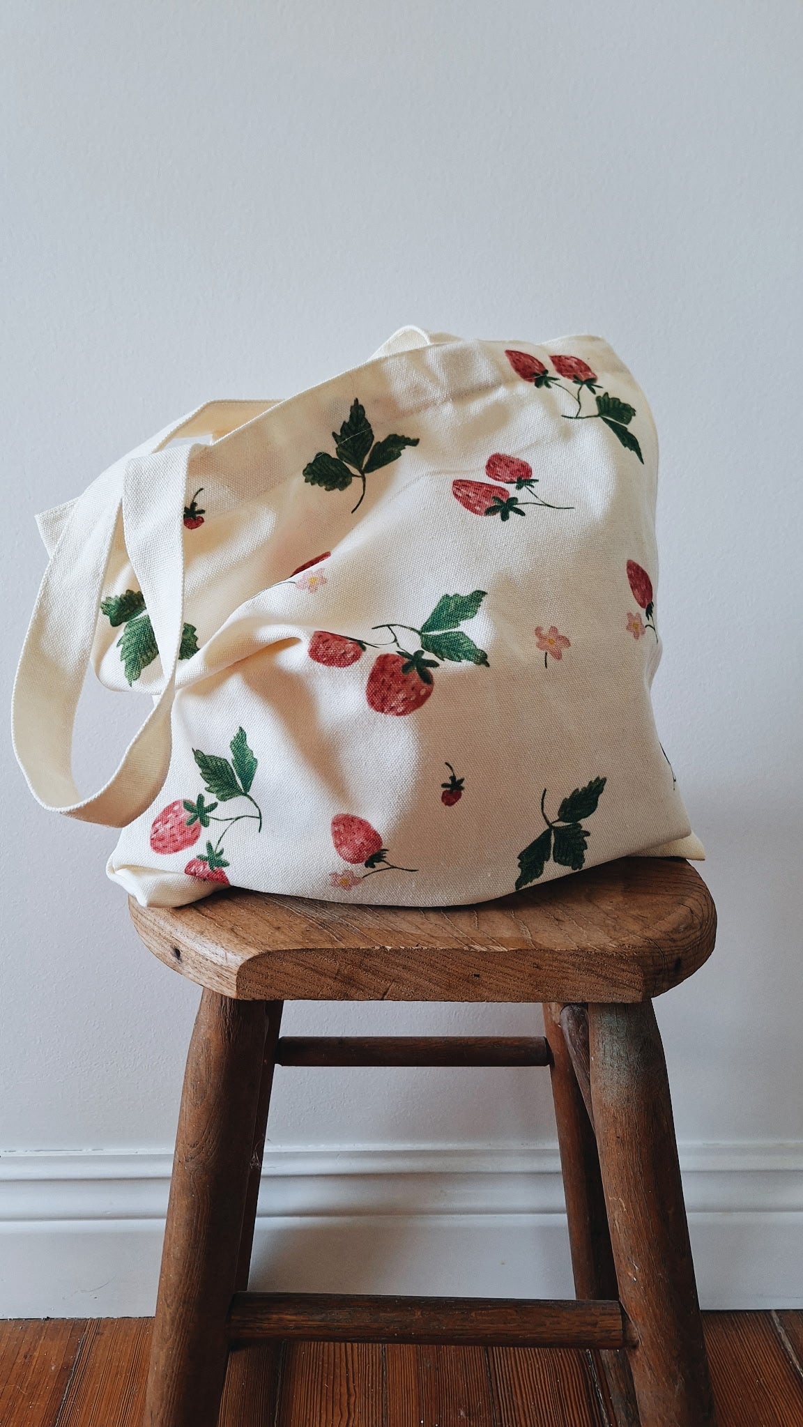 Strawberry Canvas Tote