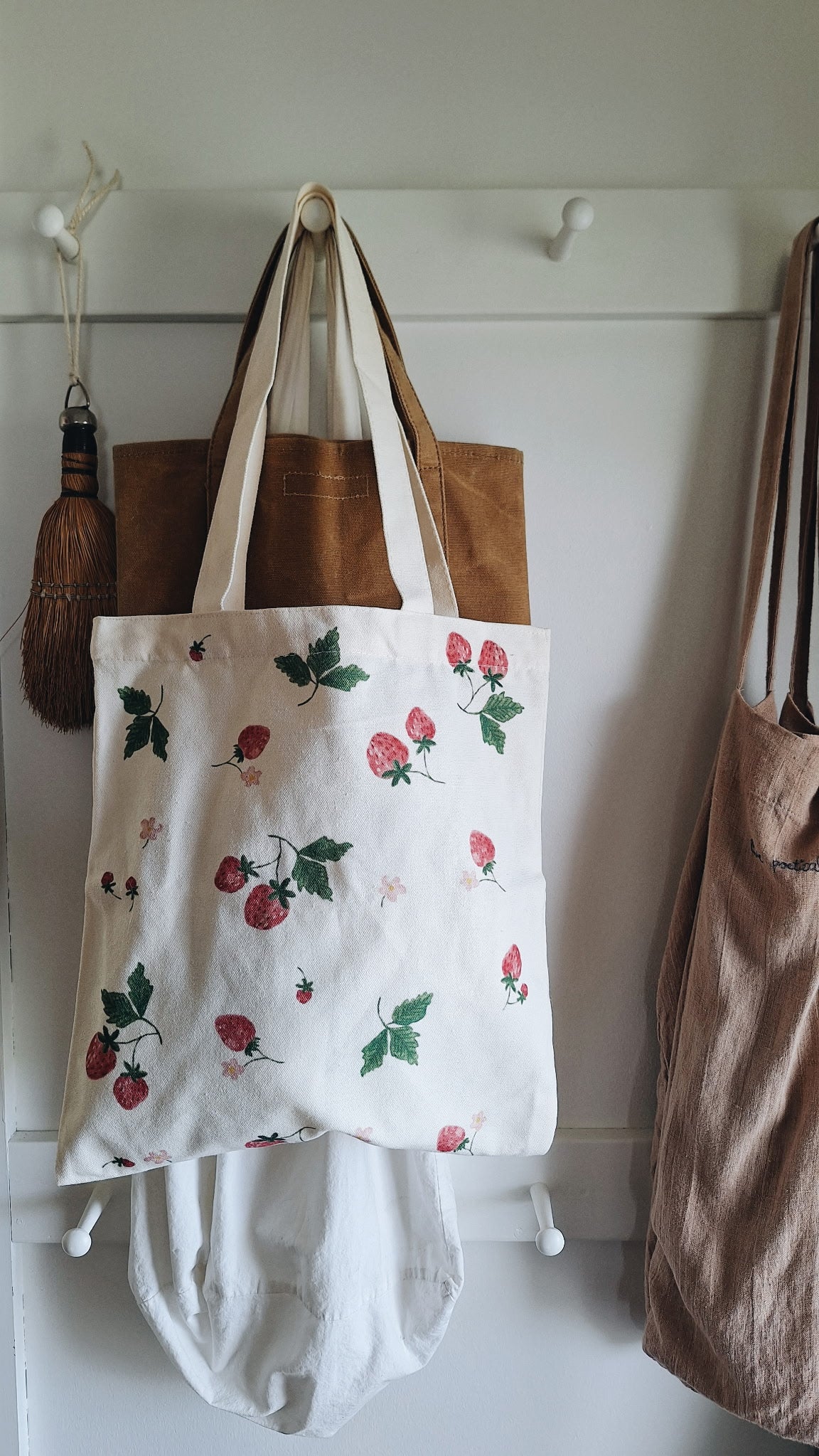 Strawberry Canvas Tote