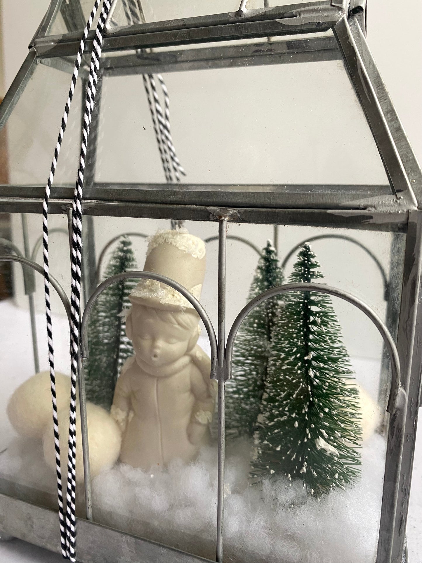 Mini Greenhouse Winter Scene - Boy Figurine