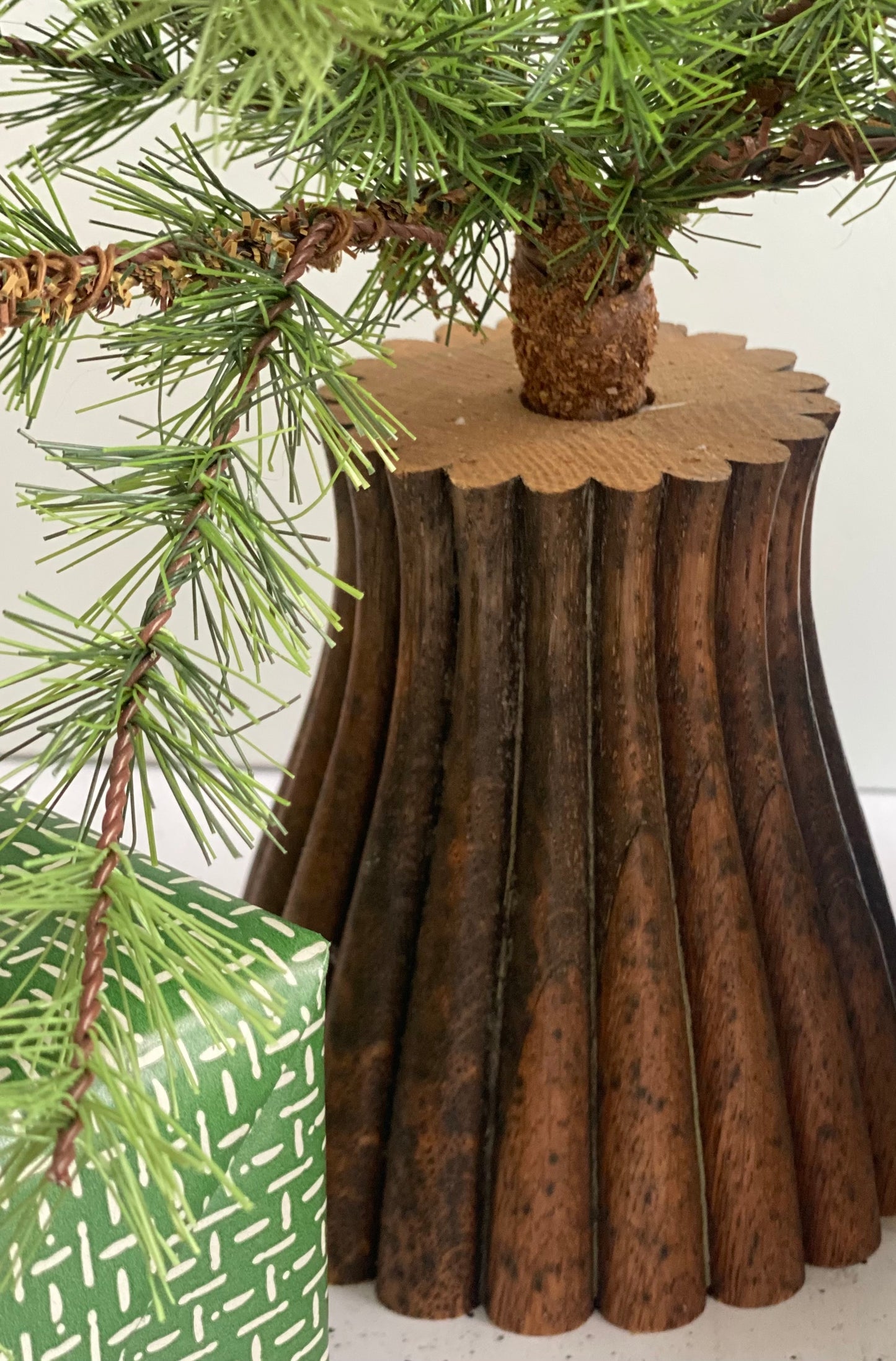 Faux Pine Tree in Vintage Posts