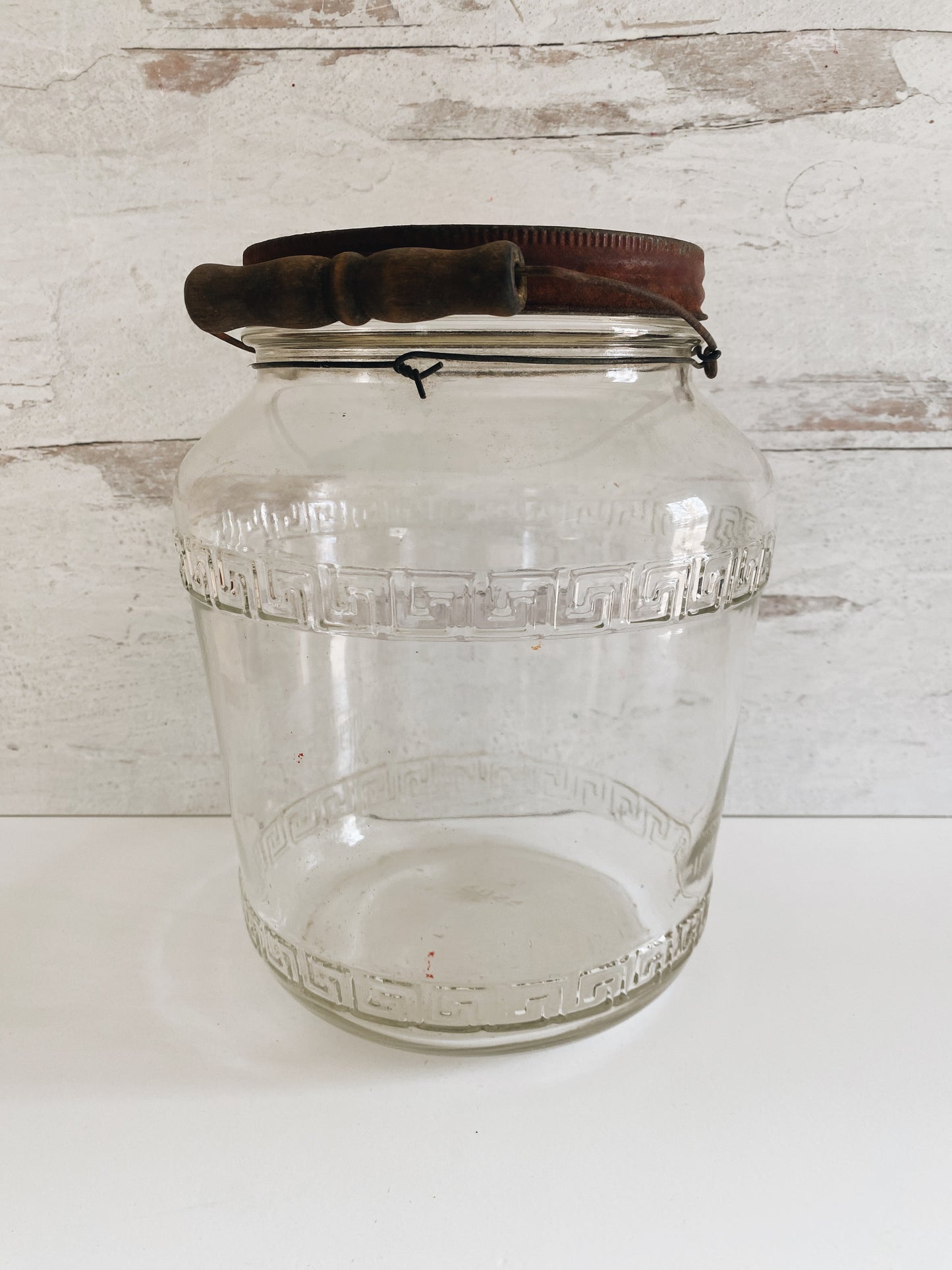 Antique Jar w/ Lid and Handle