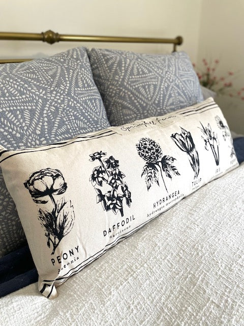 Botanical Floral Lumbar Pillow