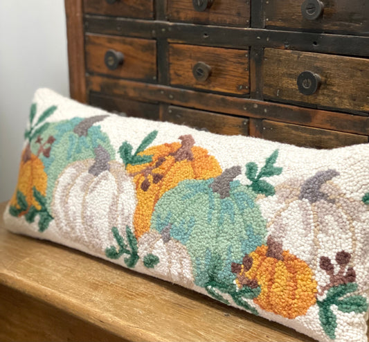 Hooked Pumpkin Patch Pillow