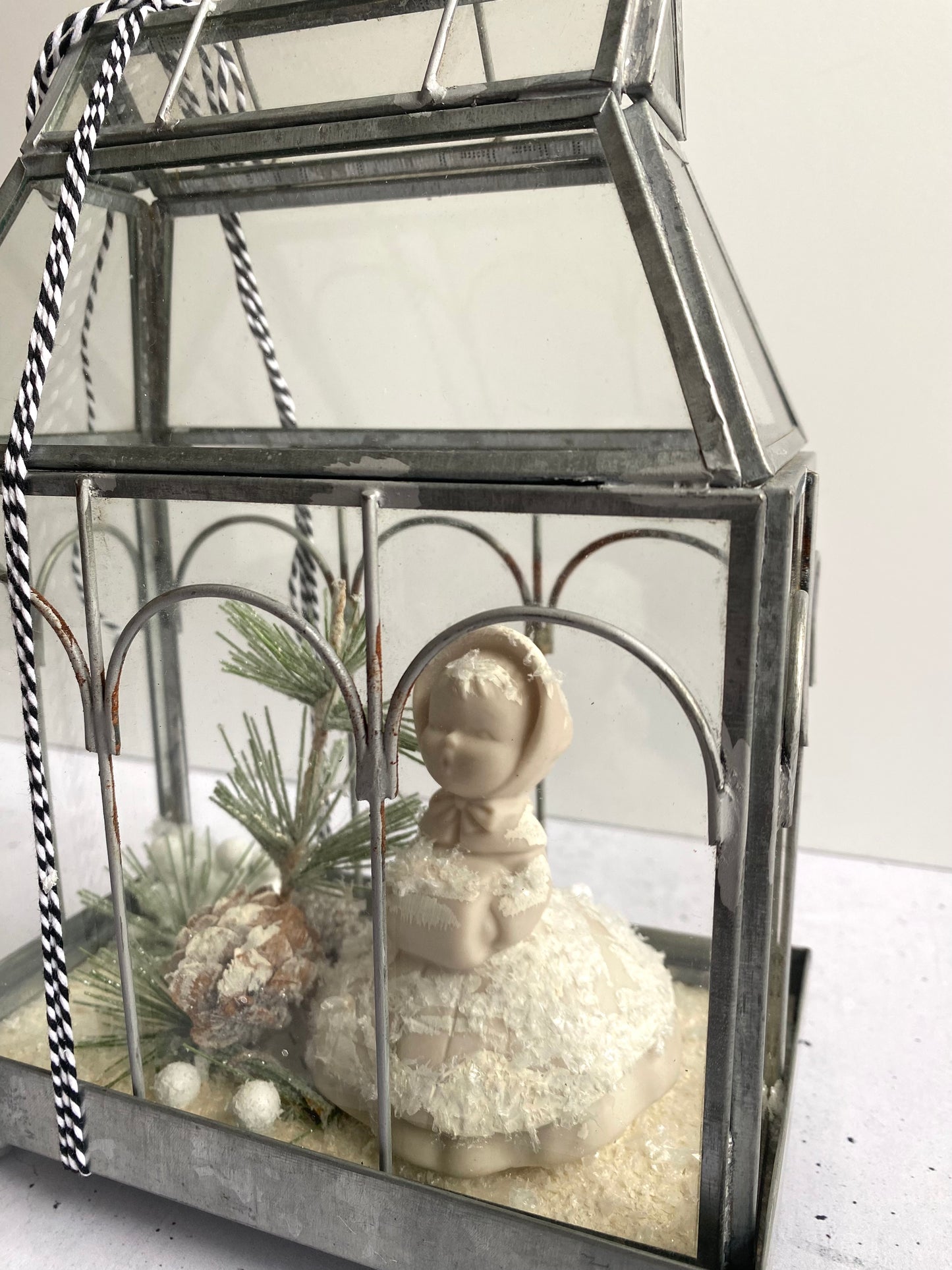 Mini Greenhouse Winter Scene - Girl Figurine