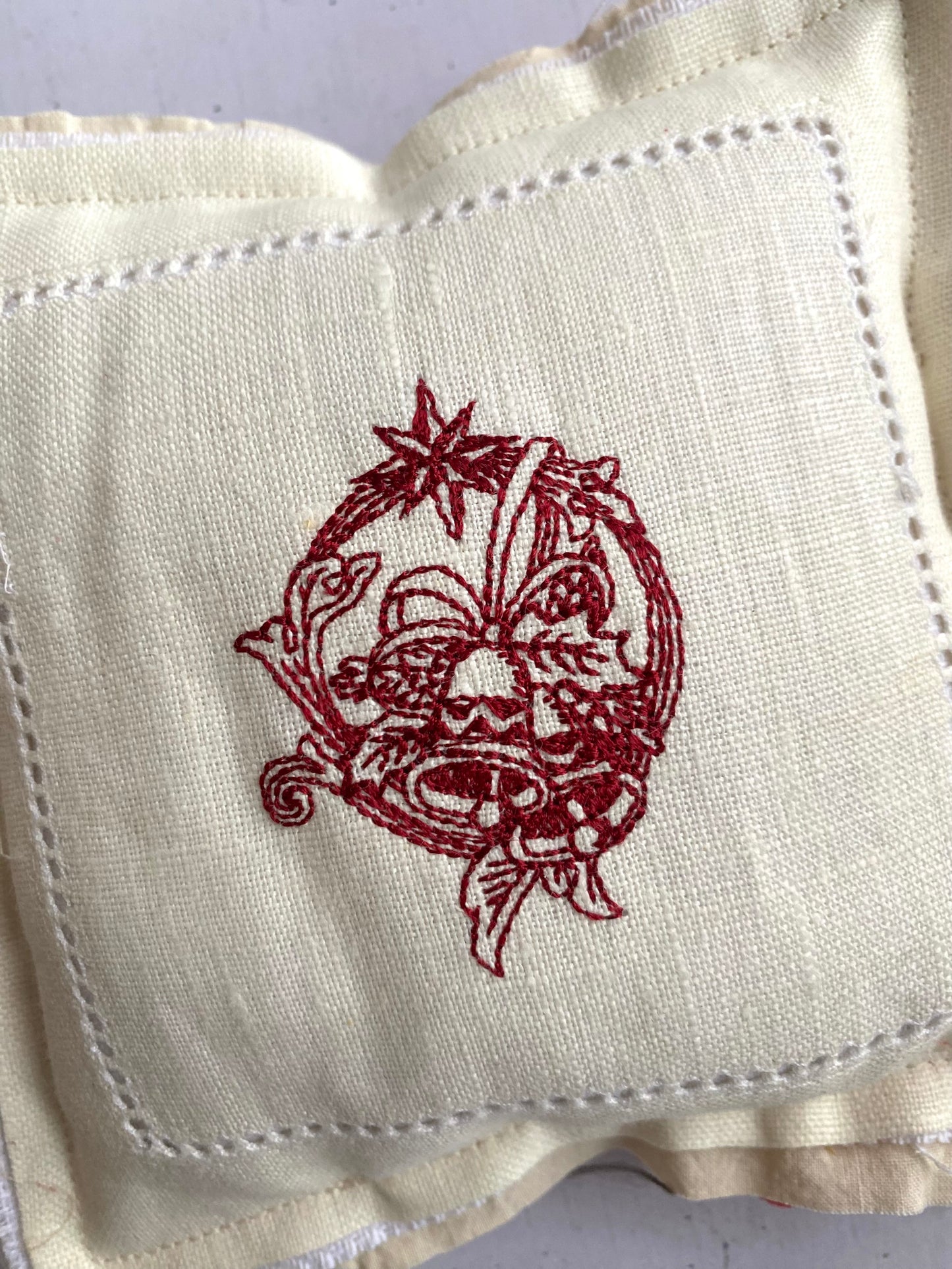 Mini Vintage Quilt & Embroidered Mini Pillows