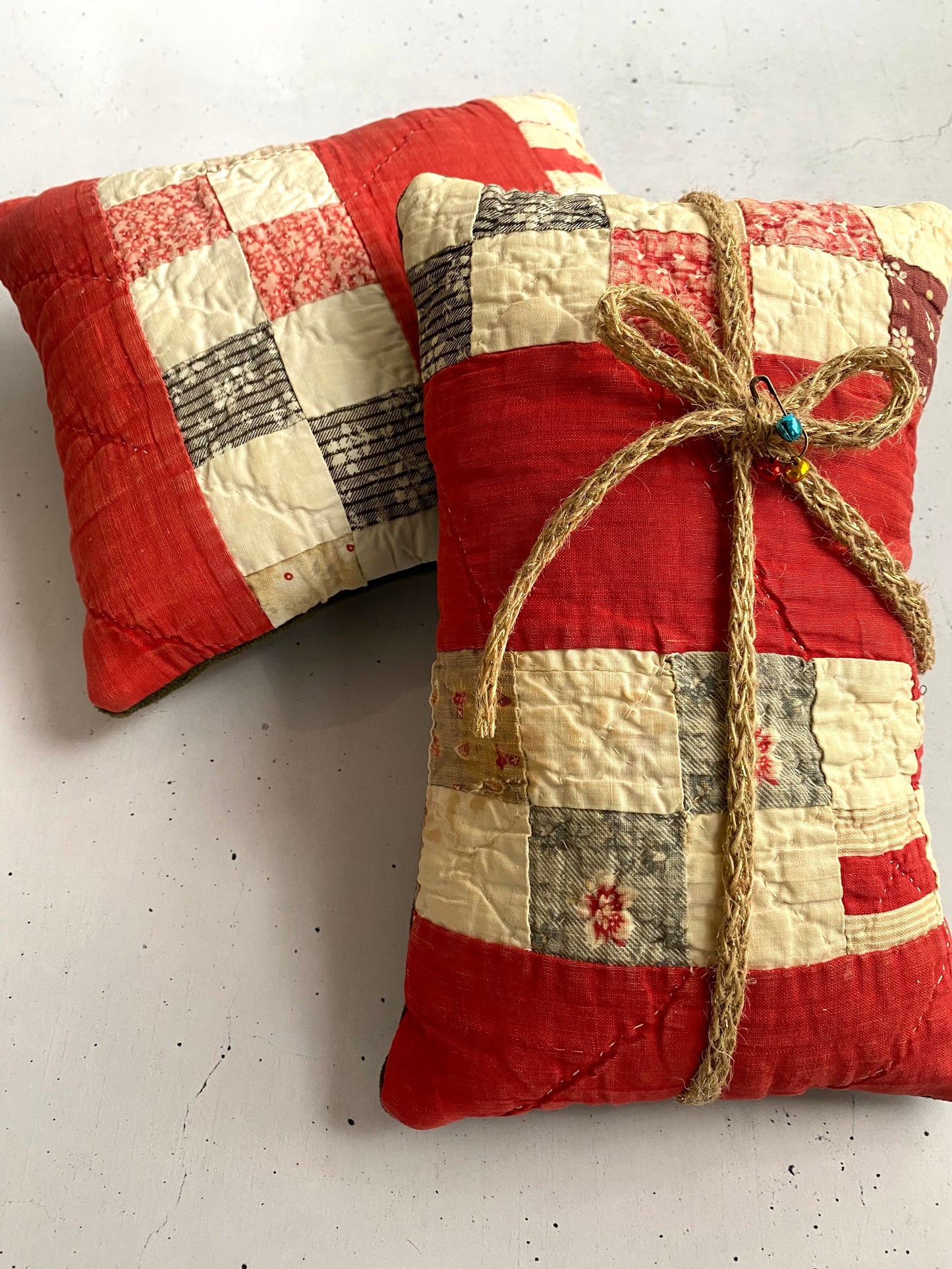 Mini Vintage Quilt Pillows - set of 2