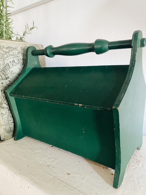 Vintage Green Sewing Box