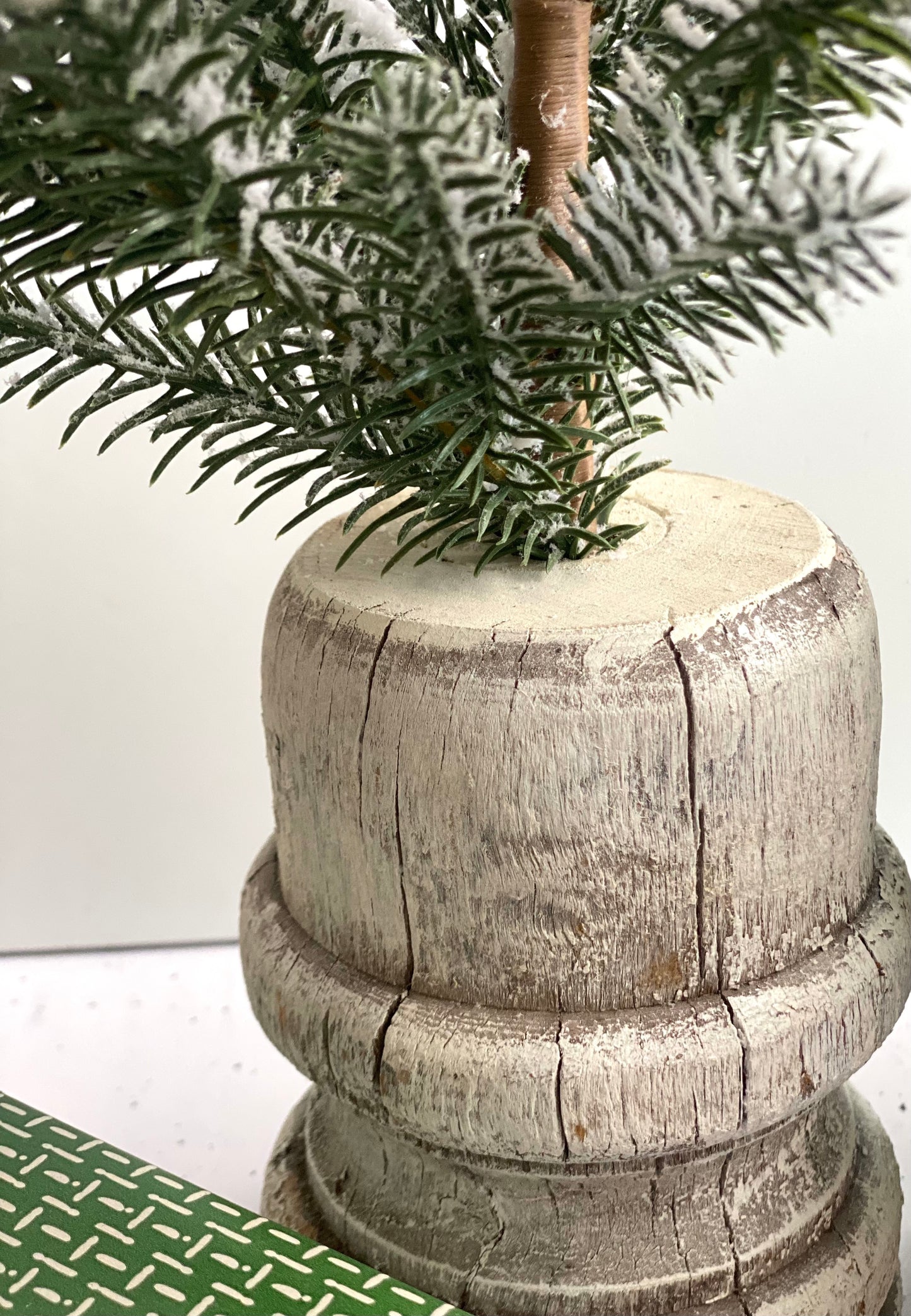 Faux Flocked Tree in Vintage Posts