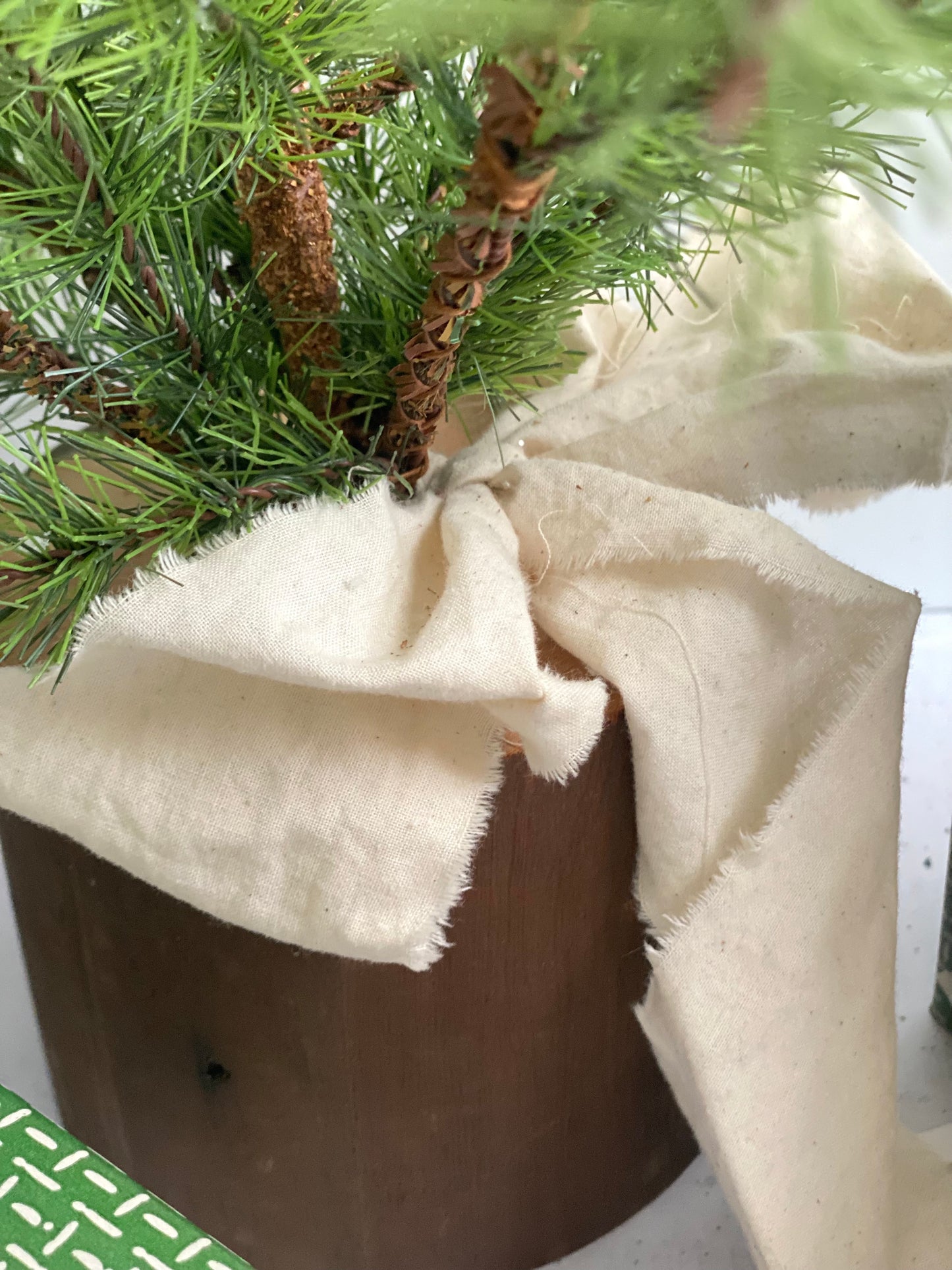 Faux Pine Tree in Vintage Posts