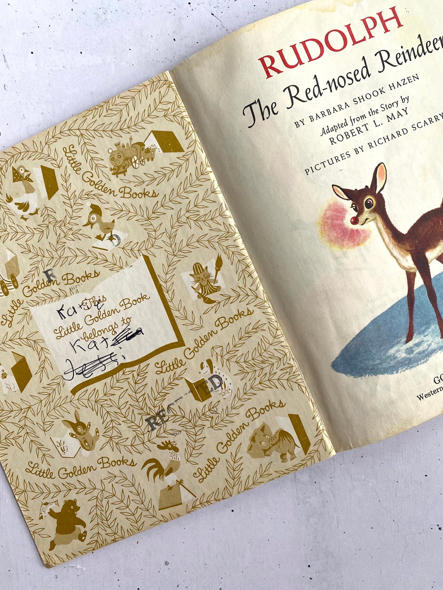 Vintage Rudolph Little Golden Book