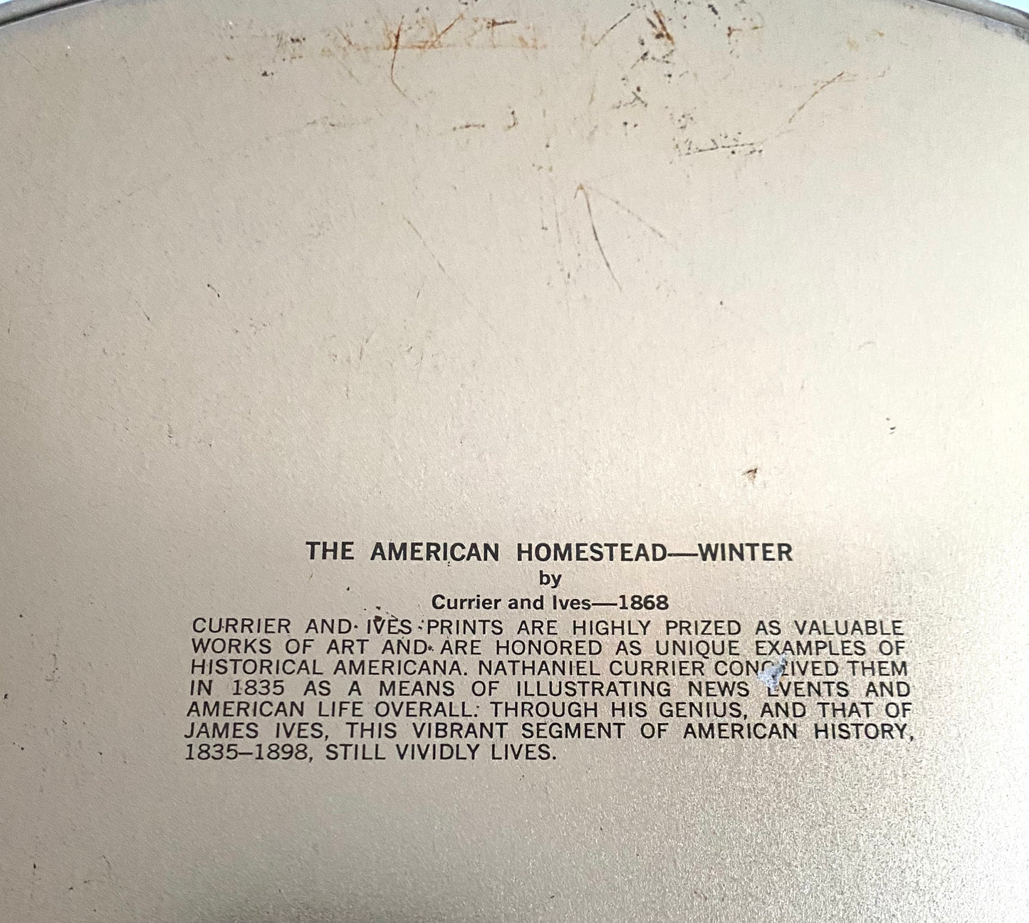 Vintage Currier and Ives Tin - The American Homestead